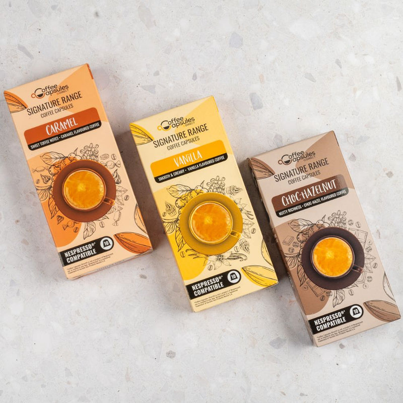 Flavoured Coffee Selection - 60 Nespresso compatible coffee capsules