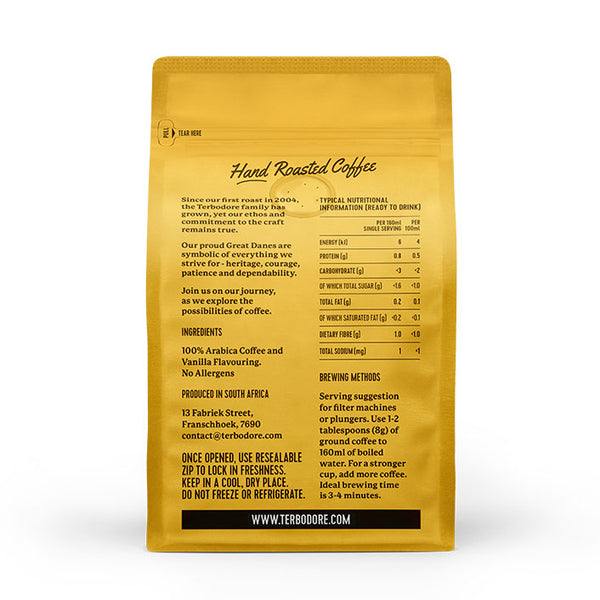 Terbodore French Vanilla Coffee Beans - 250g