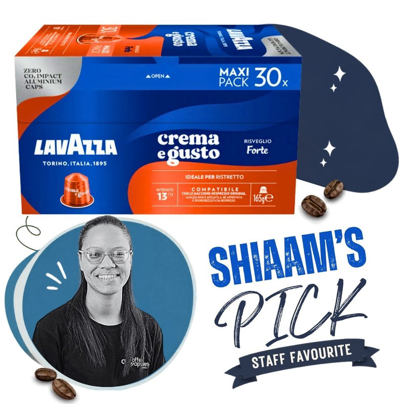 Lavazza Forte Maxi Pack – 30 Aluminium Nespresso compatible coffee capsules