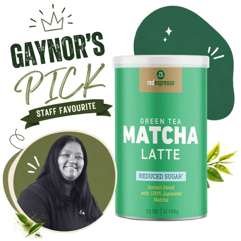 red espresso - Instant Green Tea Matcha Reduced Sugar Latte 150g Tin