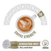 Importers Generation Next Blend – 10 Biodegradable Nespresso compatible coffee capsules