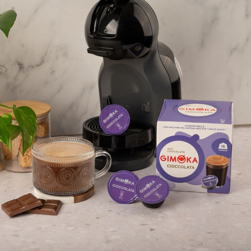 Gimoka Hot Chocolate - 16 Nescafe Dolce Gusto compatible coffee capsules