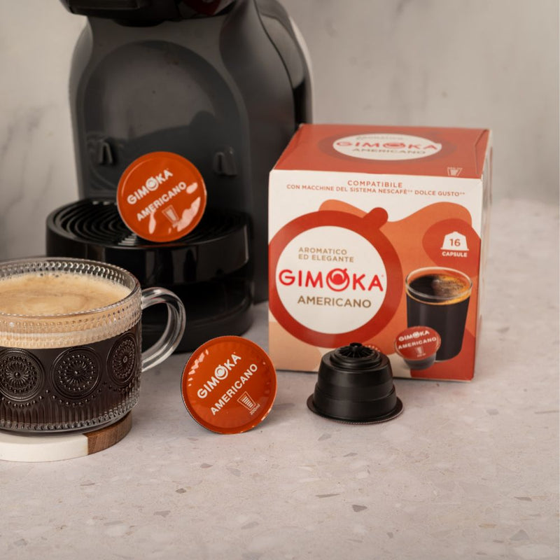 Gimoka Americano - 16 Nescafe Dolce Gusto compatible coffee capsules