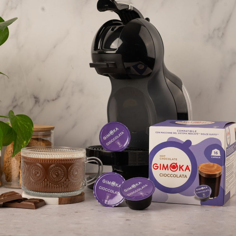 Gimoka Hot Chocolate - 16 Nescafe Dolce Gusto compatible coffee capsules