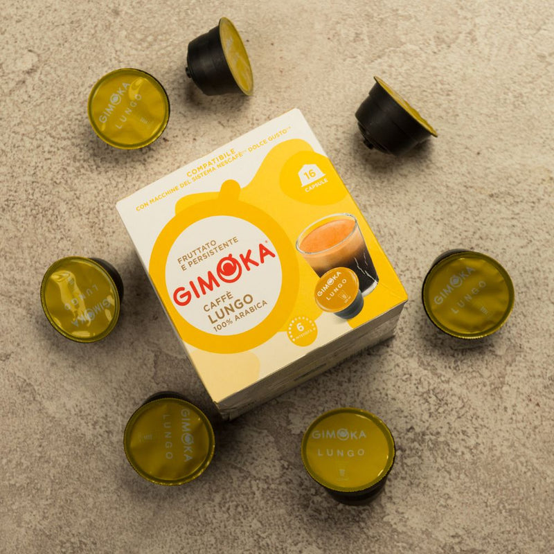 Gimoka Lungo - 16 Nescafe Dolce Gusto compatible coffee capsules