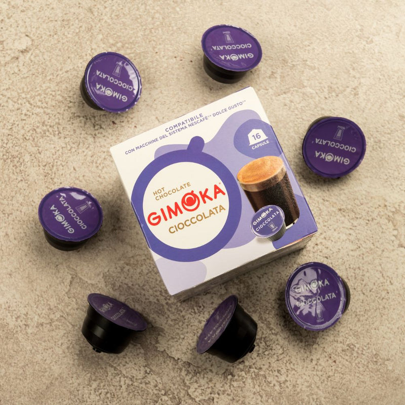 Gimoka Hot Chocolate - 16 Nescafe Dolce Gusto compatible coffee capsules
