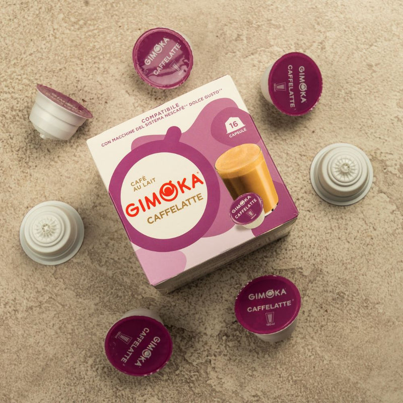 Gimoka Caffe Latte - 16 Nescafe Dolce Gusto compatible coffee capsules