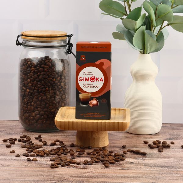 Gimoka Classico - 10 Aluminium Nespresso compatible coffee capsules