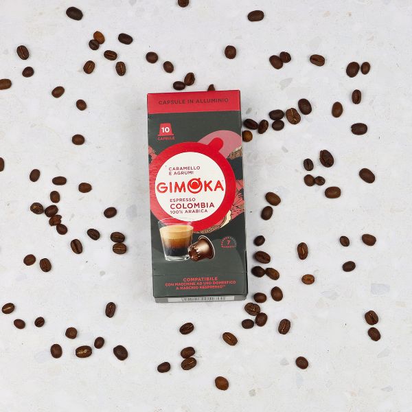 Gimoka Colombia - 10 Aluminium Nespresso compatible coffee capsules