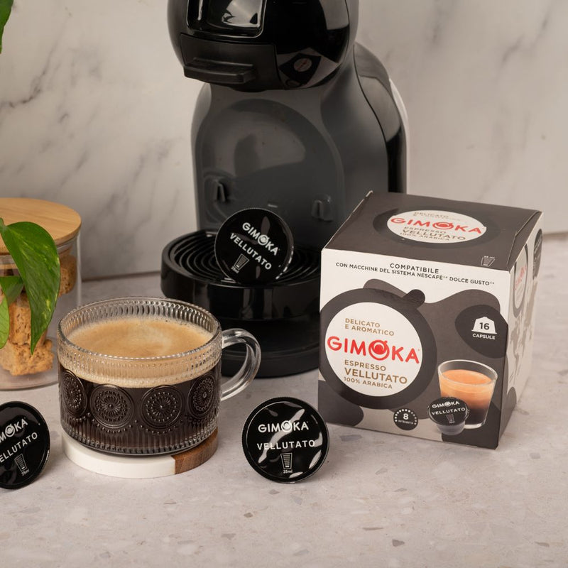 Gimoka Vellutato - 16 Nescafe Dolce Gusto compatible coffee capsules