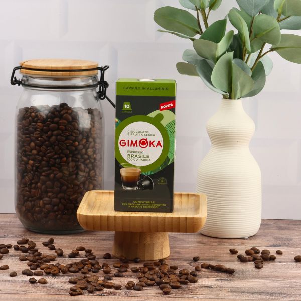 Gimoka Brasile - 10 Aluminium Nespresso compatible coffee capsules