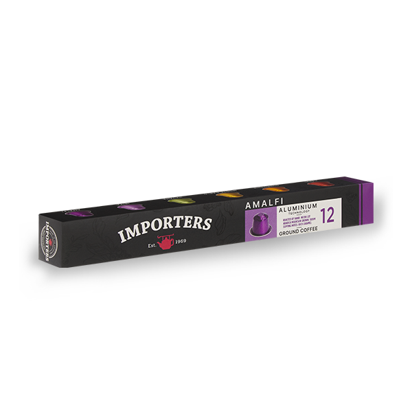 Importers Amalfi - 10 Aluminium Nespresso compatible coffee capsules