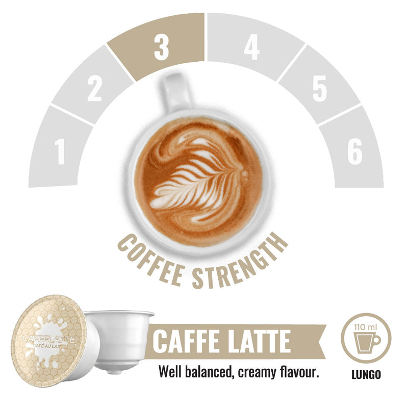 Importers Caffe Latte - 14 Nescafe Dolce Gusto compatible coffee capsules