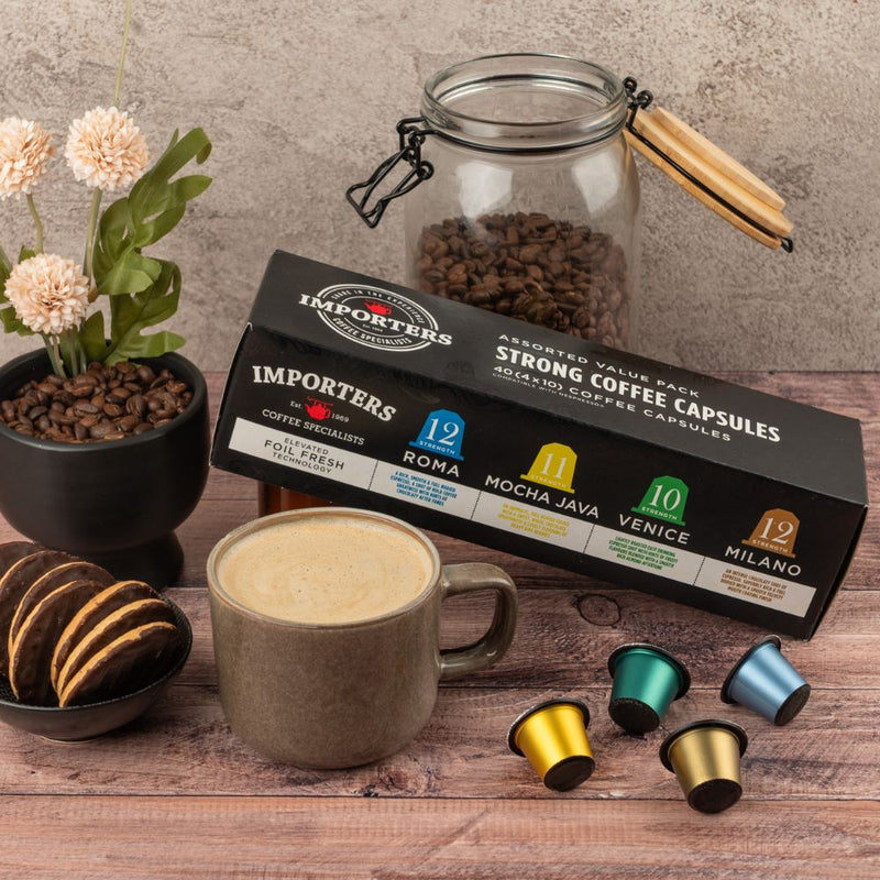 Importers Assorted Value Pack - 40 Nespresso Compatible Coffee Capsules