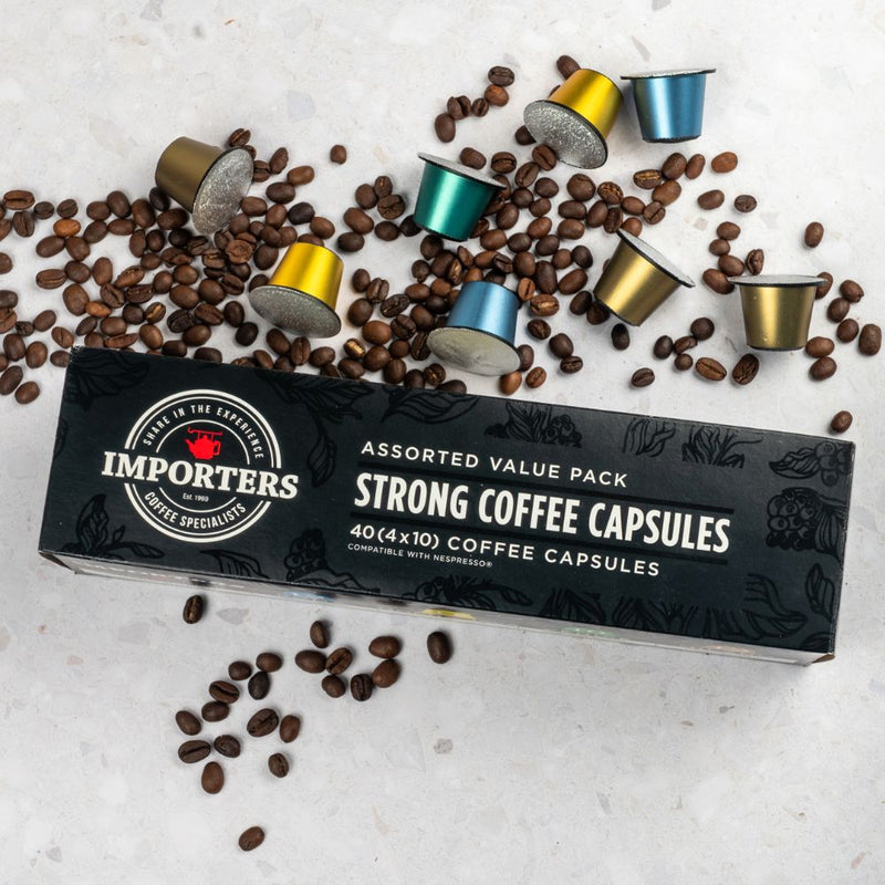 Importers Assorted Value Pack - 40 Nespresso Compatible Coffee Capsules
