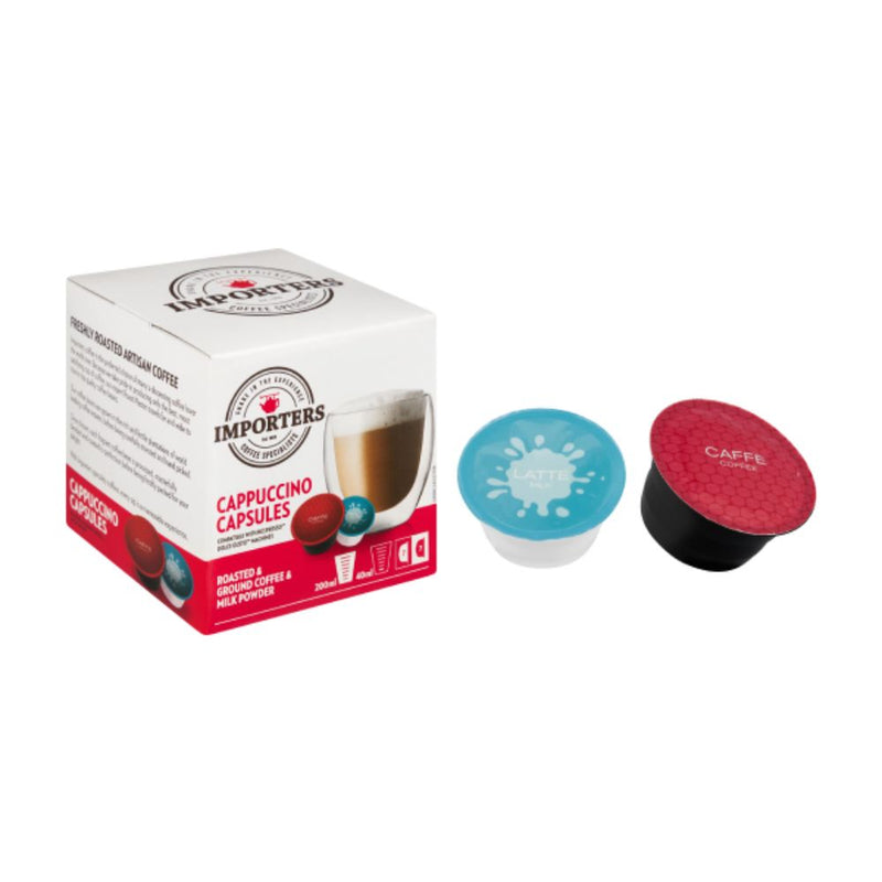Importers Cappuccino - 14 Nescafe Dolce Gusto compatible coffee capsules