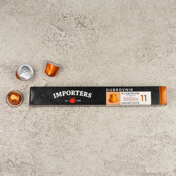 Importers Dubrovnik - 10 Aluminium Nespresso compatible coffee capsules