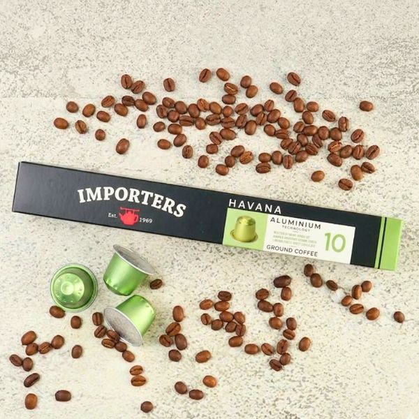 Importers Havana - 10 Aluminium Nespresso compatible coffee capsules