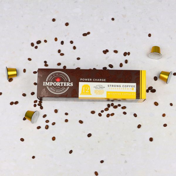 Importers Power Charge - 40 Aluminium Nespresso compatible coffee capsules