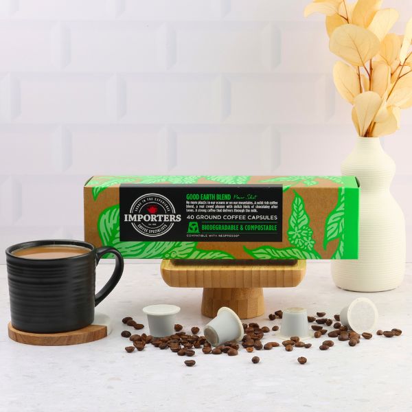 Importers Power Shot - 40 Compostable Nespresso compatible coffee capsules