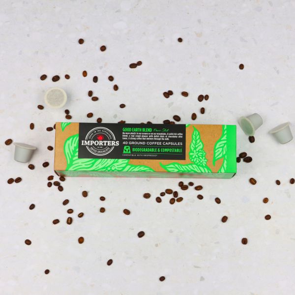 Importers Power Shot - 40 Compostable Nespresso compatible coffee capsules