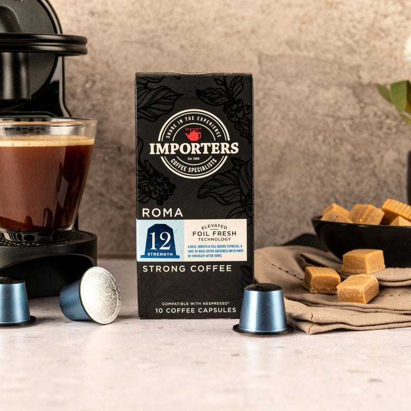 Importers Roma - Nespresso compatible coffee capsules
