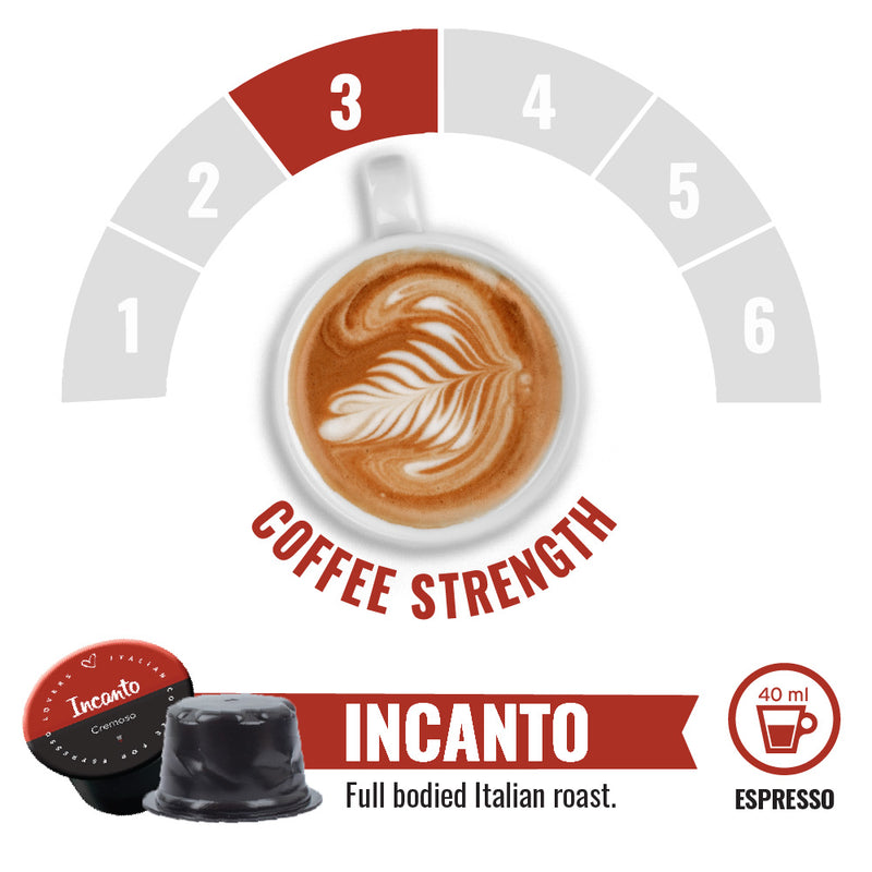 Incanto - 50 Lavazza Blue compatible coffee capsules