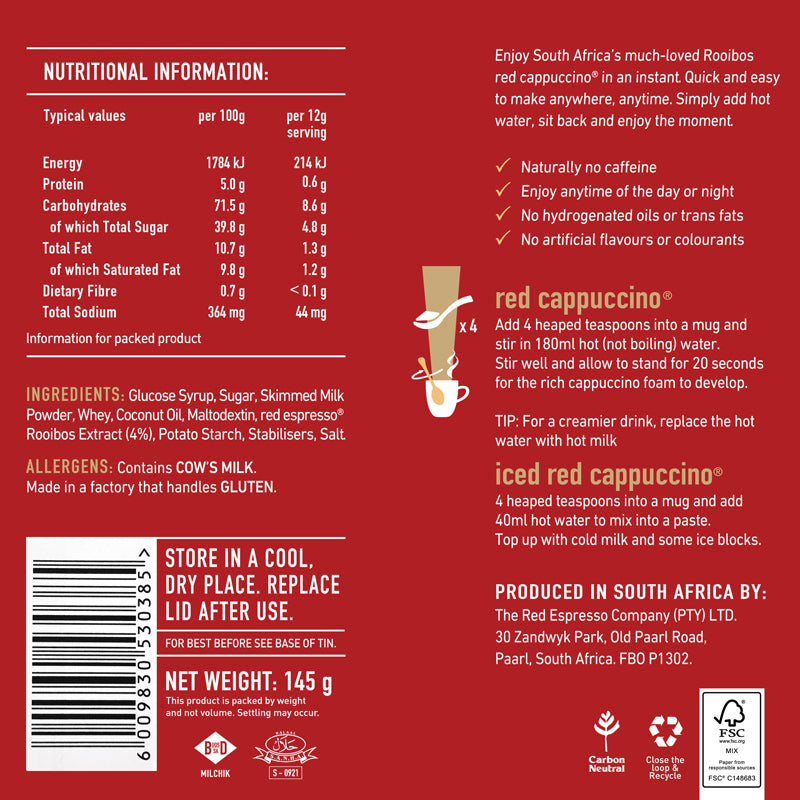 red espresso - Rooibos Cappuccino and Chai Deluxe Bundle