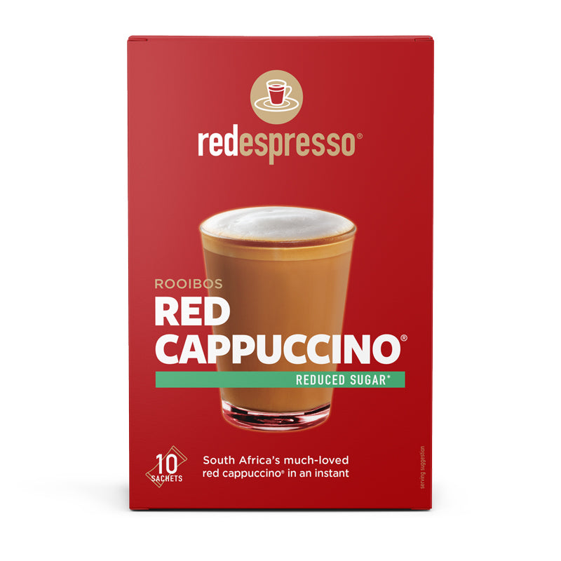 red espresso - Instant Red Cappuccino Reduced Sugar Sachets 10 x 11g