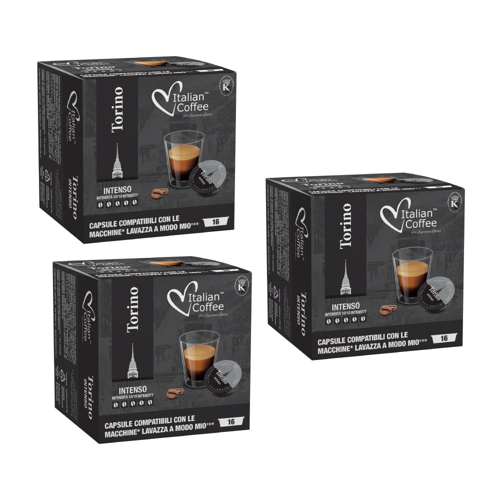 Lavazza Coffee Pods 128 Italian Espresso Pods Compatible With Lavazza A Modo Mio - Torino Intenso Flavor (8 Packs Of 16) Lavazza Coffee Pods 128 Italian Espresso Pods Compatible With Lavazza A Modo Mio - Torino Intenso Flavor (8 Packs Of 16)