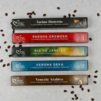 Italian Aluminium Variety Pack - 50 Aluminium Nespresso compatible coffee capsules