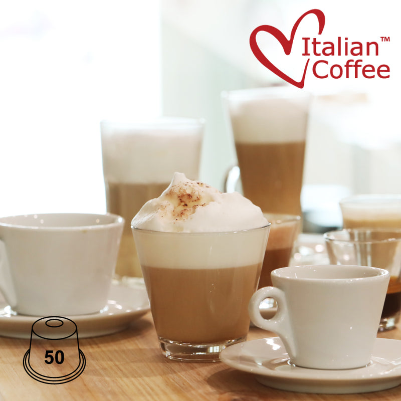 Italian Aluminium Variety Pack - 50 Aluminium Nespresso compatible coffee capsules