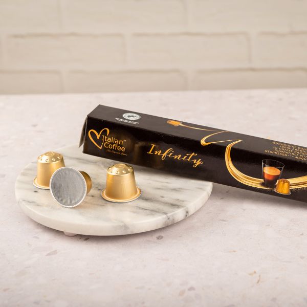 Italian Coffee Arabica Colombia Infinity - 10 Aluminium Nespresso compatible coffee capsules