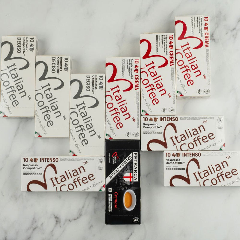 Italian Coffee Bulk Special Variety – 100 Nespresso compatible coffee capsules