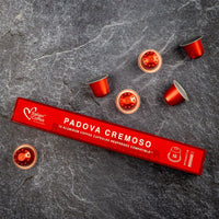 Italian Coffee Padova Cremoso - 10 Aluminium Nespresso compatible coffee capsules
