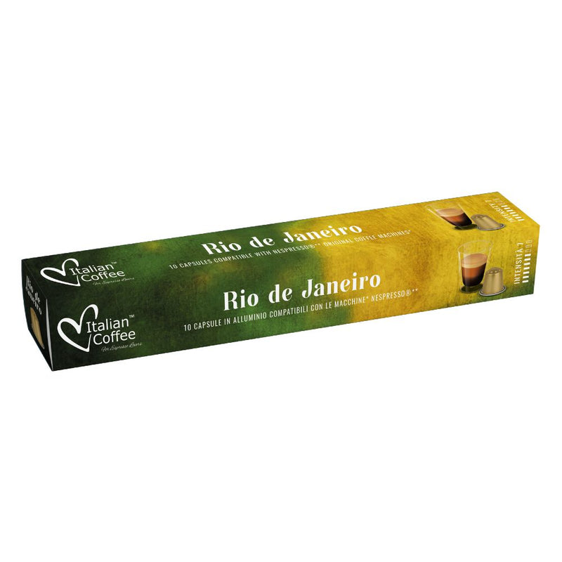 Italian Coffee Rio de Janeiro - 10 Aluminium Nespresso compatible coffee capsules