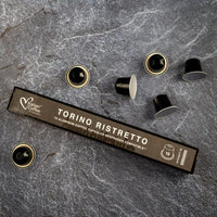 Italian Coffee Torino Ristretto - 10 Aluminium Nespresso compatible coffee capsules