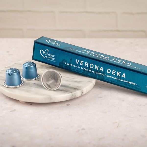 Italian Coffee Verona Deka - 10 Aluminium Nespresso compatible coffee capsules