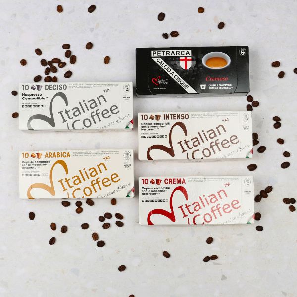 Italian Variety Pack (no Decaffe) - 50 Nespresso compatible coffee capsules