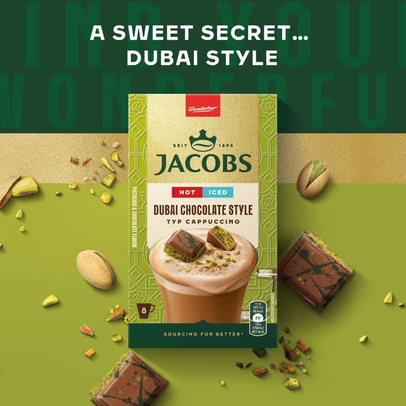 Jacobs Cappuccino Dubai Chocolate Ltd Ed. - Box of 8 sticks