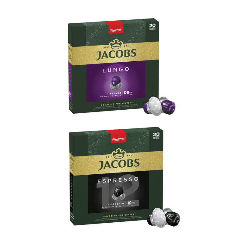 Jacobs Variety Bulk pack - 40 Aluminium Nespresso compatible coffee capsules
