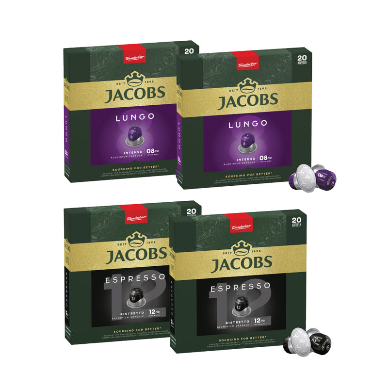Jacobs Variety Bulk pack - 80 Aluminium Nespresso compatible coffee capsules