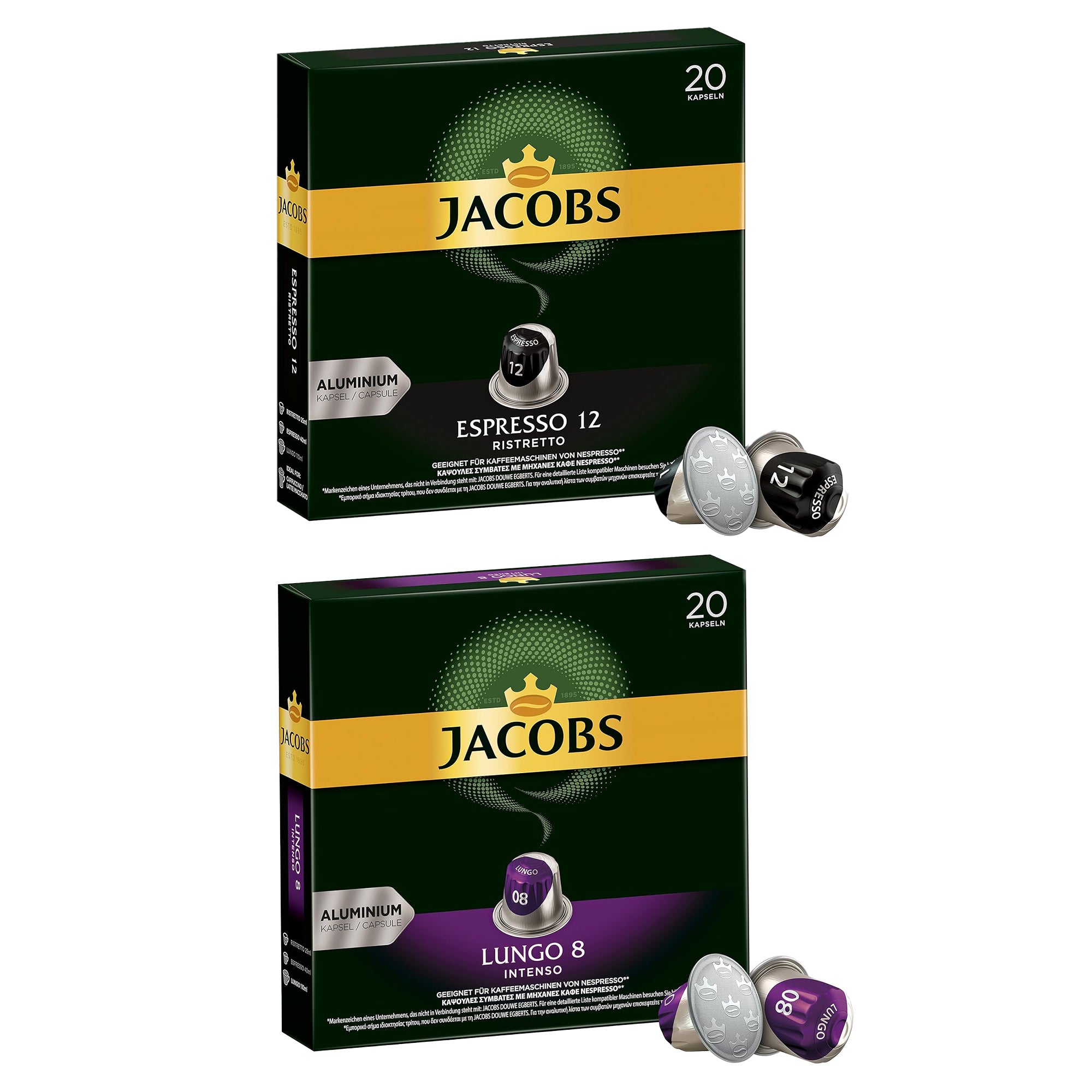 Jacobs Variety Bulk pack - 40 Aluminium Nespresso compatible coffee ca ...