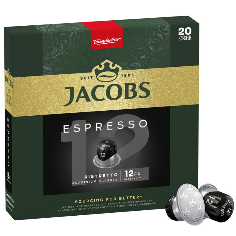 Jacobs ESP Ristretto - 20 Aluminium Nespresso compatible coffee capsules