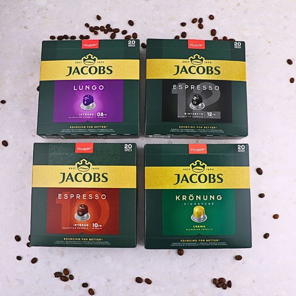 Jacobs Full Range Variety - 80 Aluminium Nespresso compatible coffee capsules