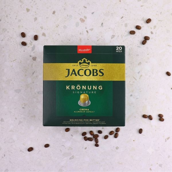 Jacobs Kronung Crema - Aluminium Nespresso compatible coffee capsules (20 Pack)