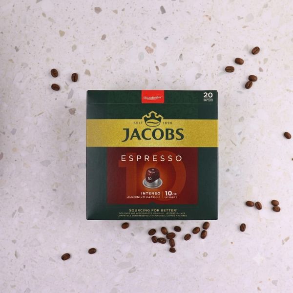 Jacobs esp 10 Intenso - Aluminium Nespresso compatible coffee capsules (20 Pack)