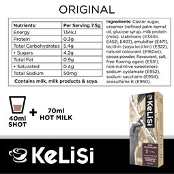 Kelisi Hot Chocolate Mix - 60 Aluminium Nespresso compatible capsules
