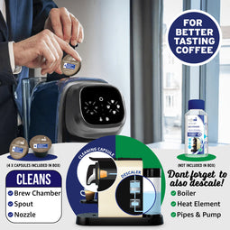 Caffenu Coffee Machine Cleaning Capsules - Lavazza Blue compatible