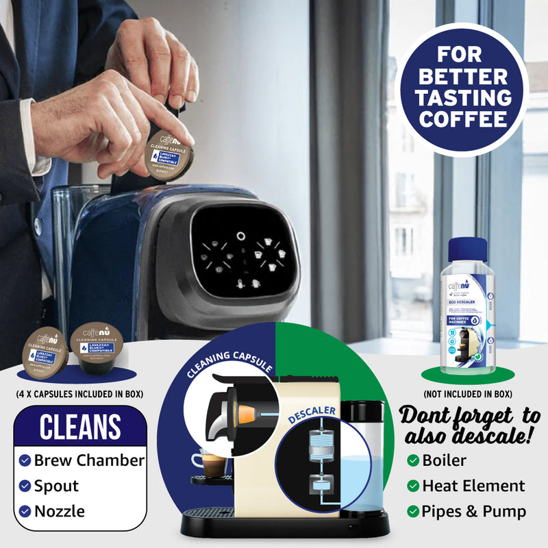 Caffenu Coffee Machine Cleaning Capsules - Lavazza Blue compatible